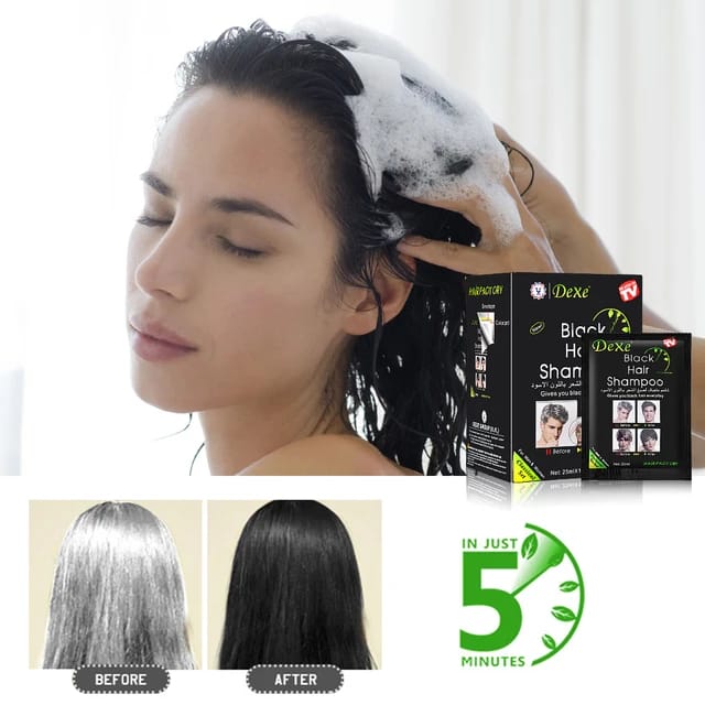 Black Hair Shampoo-Dexe Black Hair Shampoo