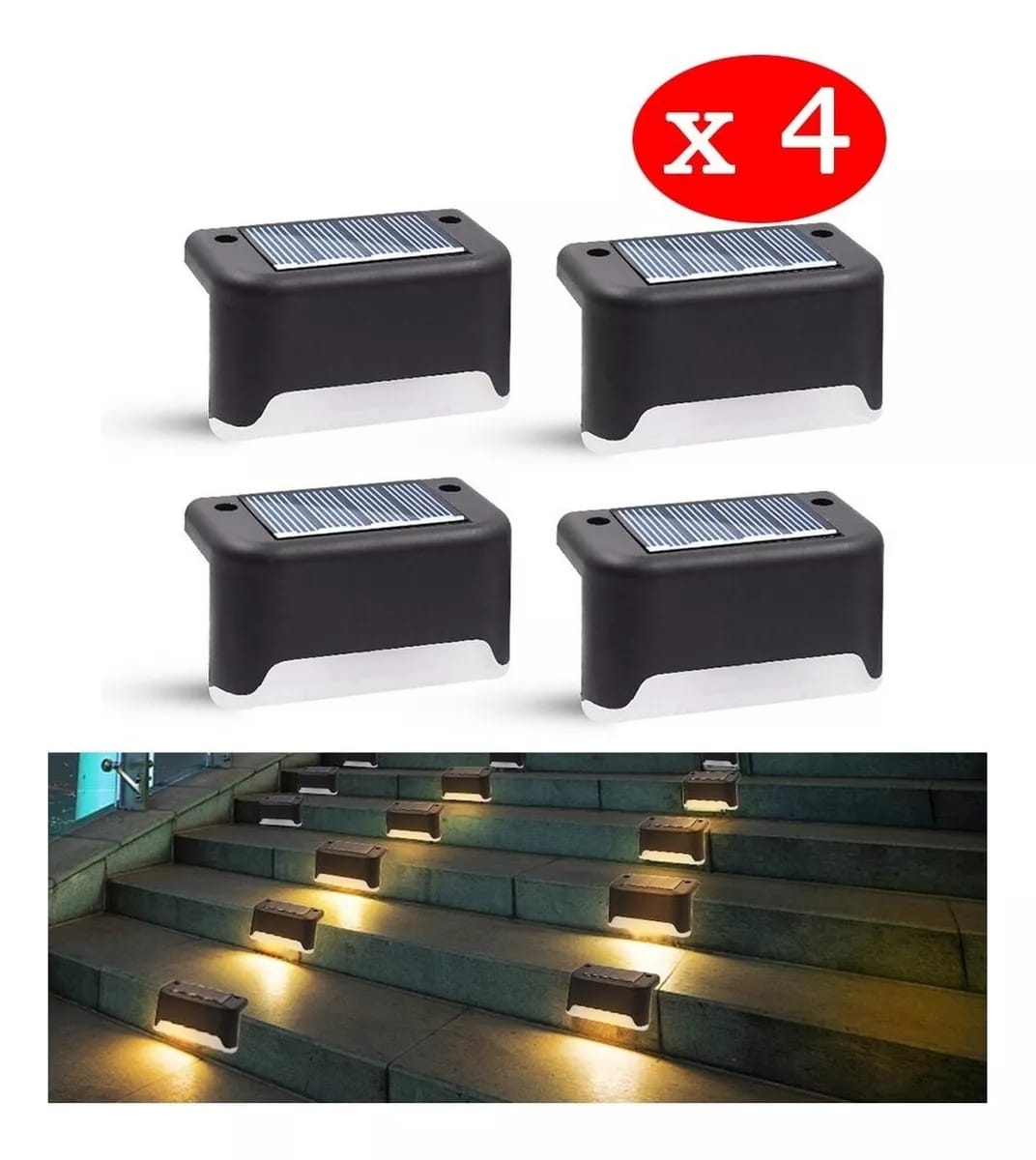 4 Pack Solar Lights Outdoor Waterproof