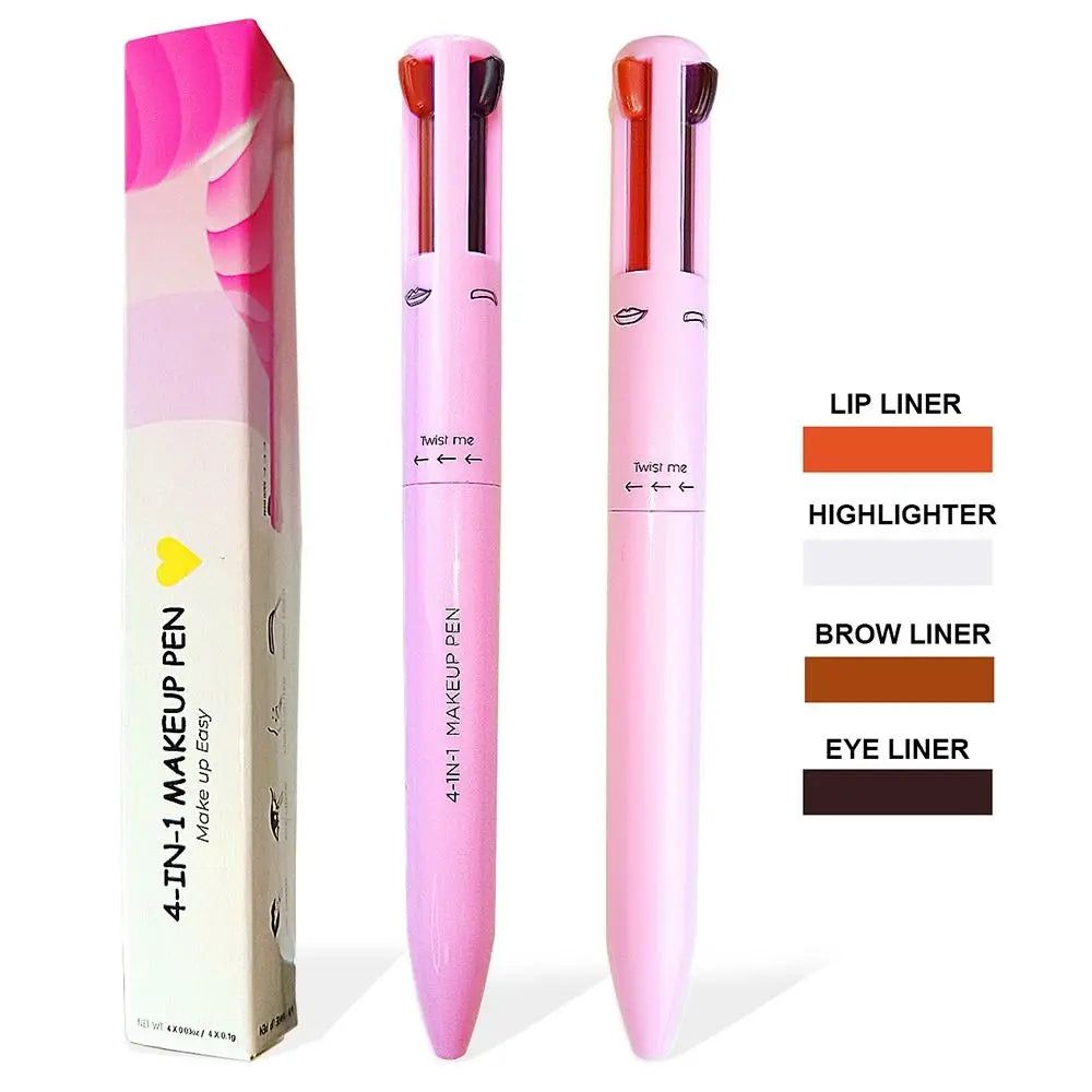 Multi Makeup 4-in-1 Pen(Eye Liner, Brow Liner, Lip Liner, & Highlighter)