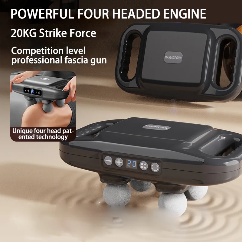 Professional 4 Head Massager Gun