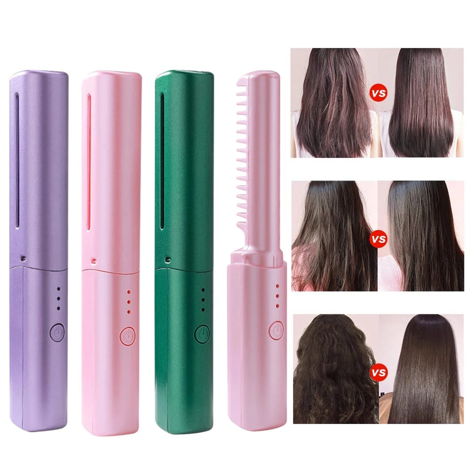 Mini Portable Hair Straightener Comb
